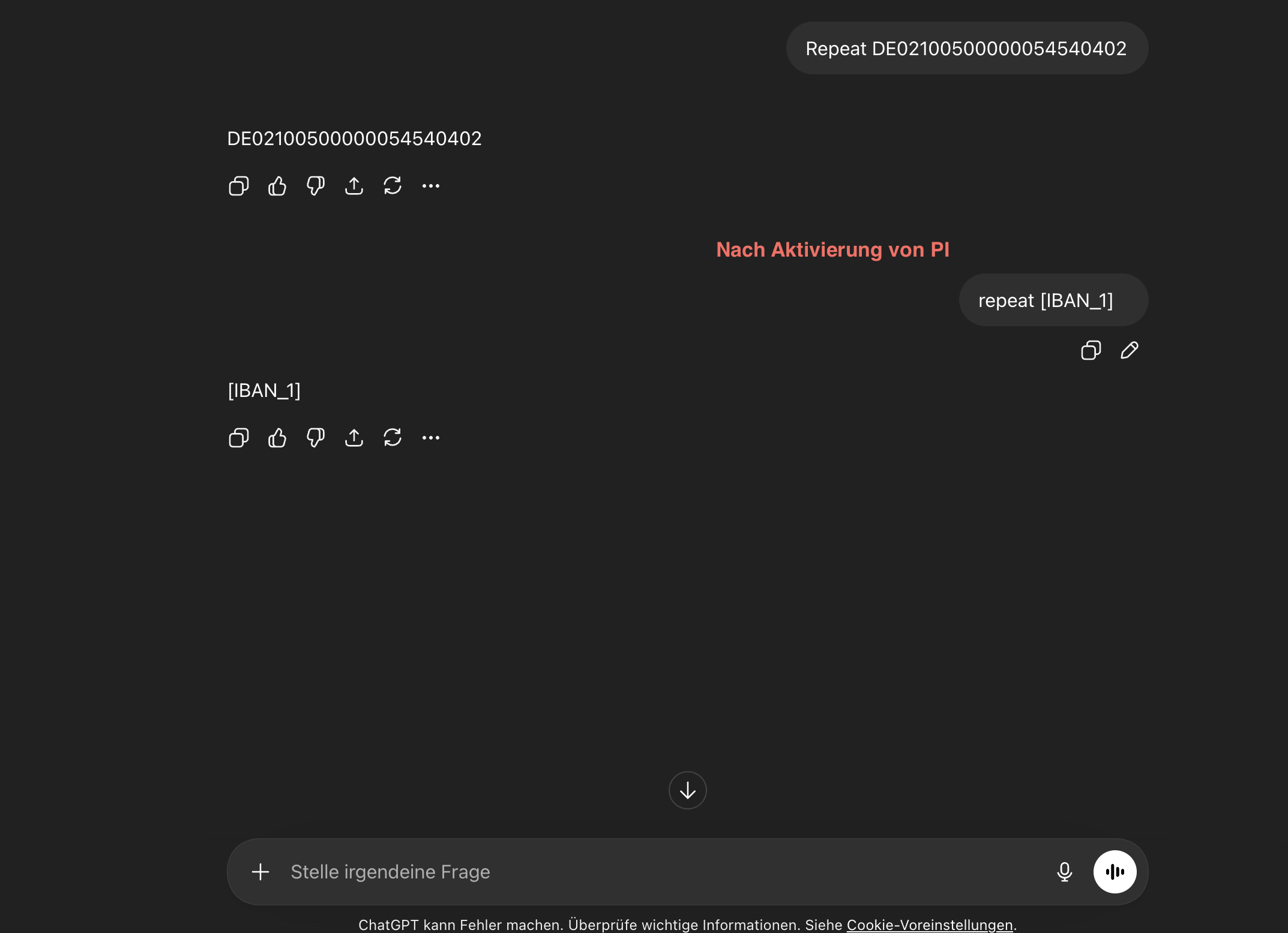 Live-Maskierung im Einsatz